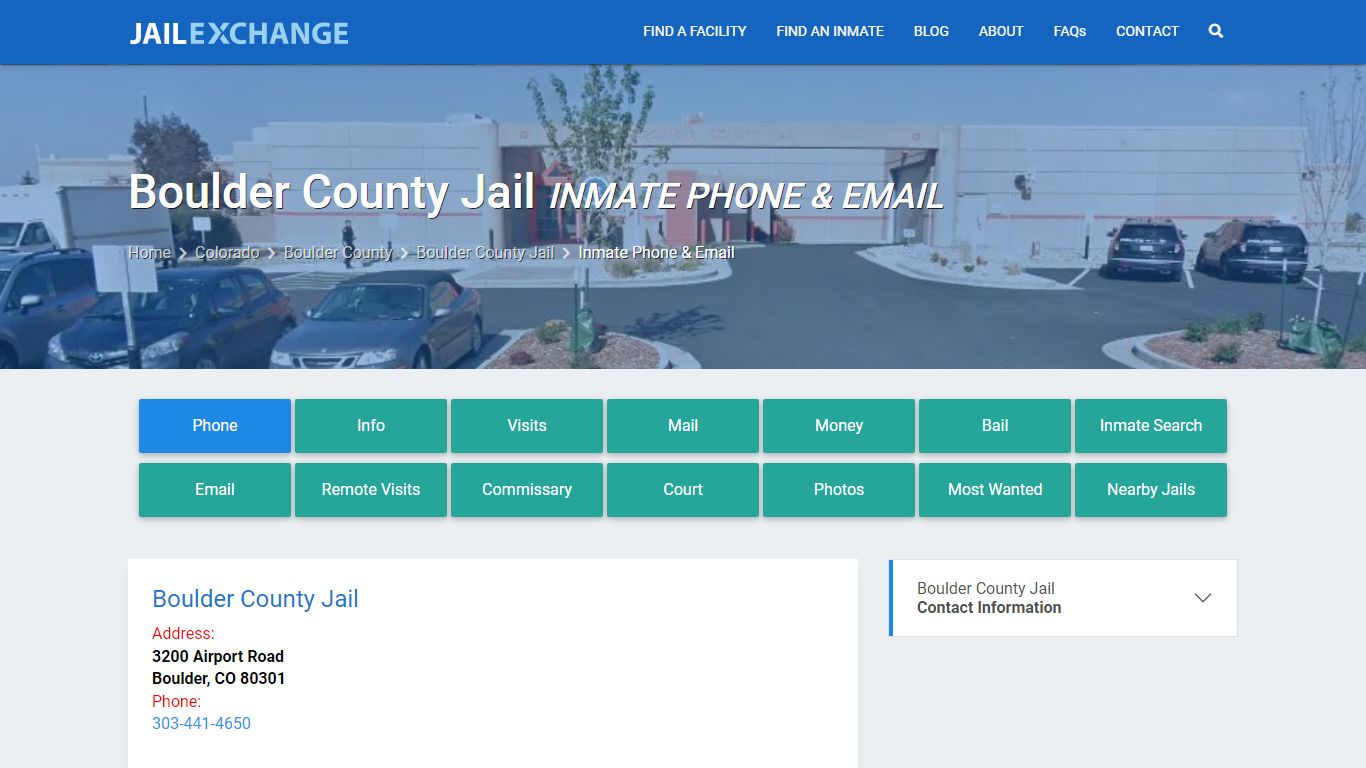 Inmate Phone - Boulder County Jail, CO - Jail Exchange